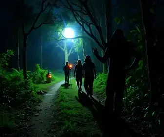 caminhada noturna Halloween